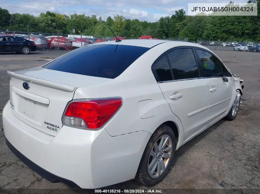 2016 Subaru Impreza 2.0I Premium VIN: JF1GJAB65GH004324 Lot: 40135216