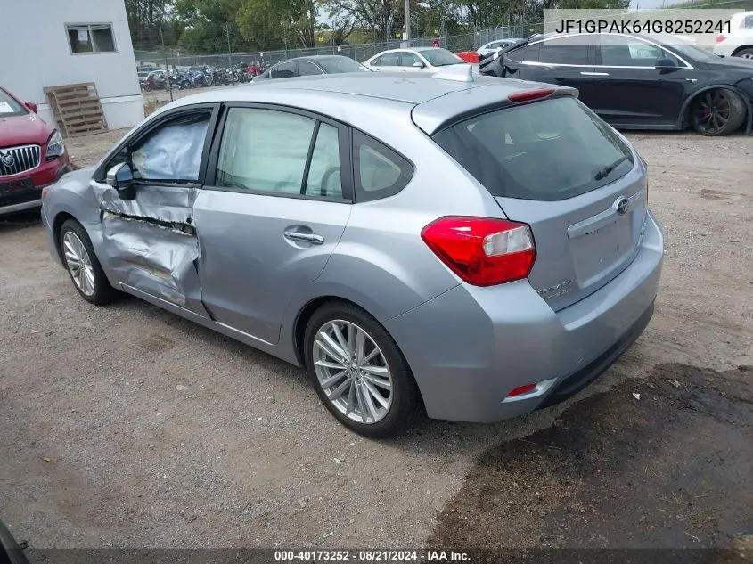 2016 Subaru Impreza 2.0I Limited VIN: JF1GPAK64G8252241 Lot: 40173252