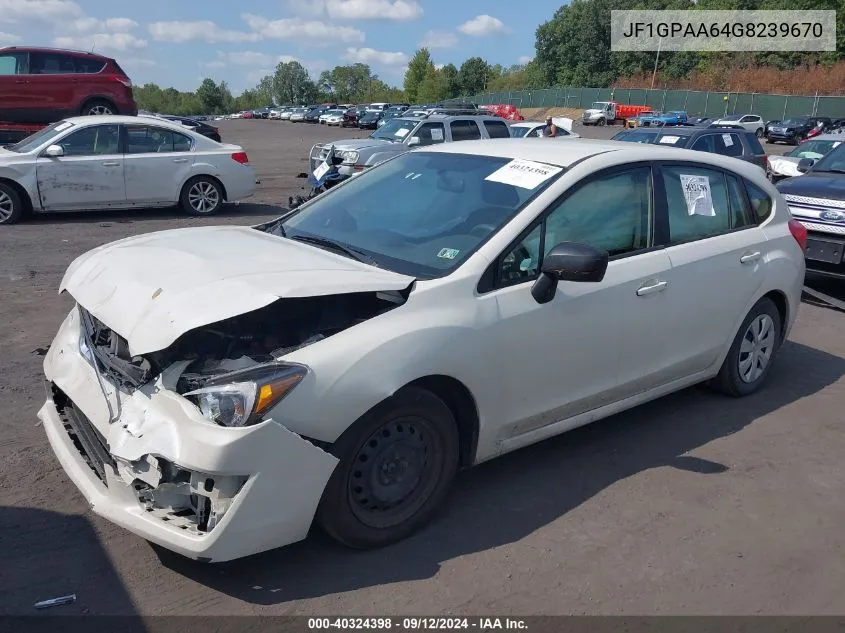 2016 Subaru Impreza 2.0I VIN: JF1GPAA64G8239670 Lot: 40324398