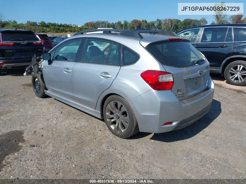 JF1GPAP60G8267229 2016 Subaru Impreza 2.0I Sport Premium