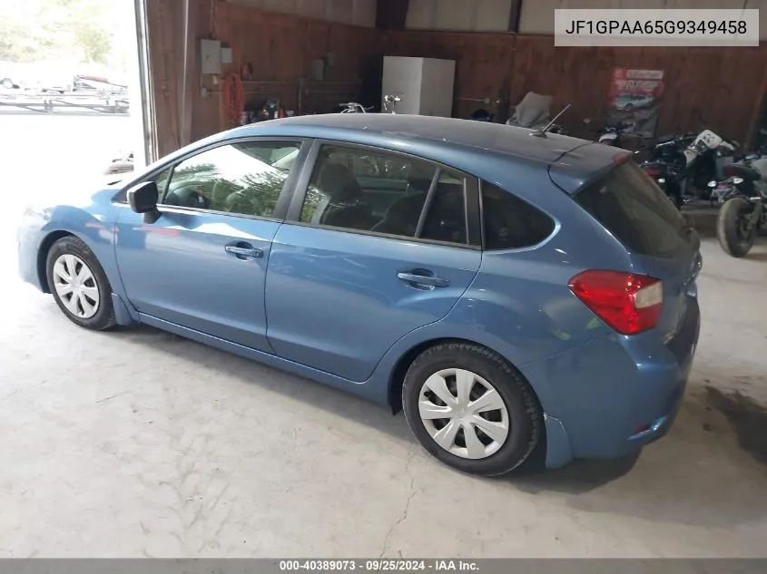 2016 Subaru Impreza 2.0I VIN: JF1GPAA65G9349458 Lot: 40389073