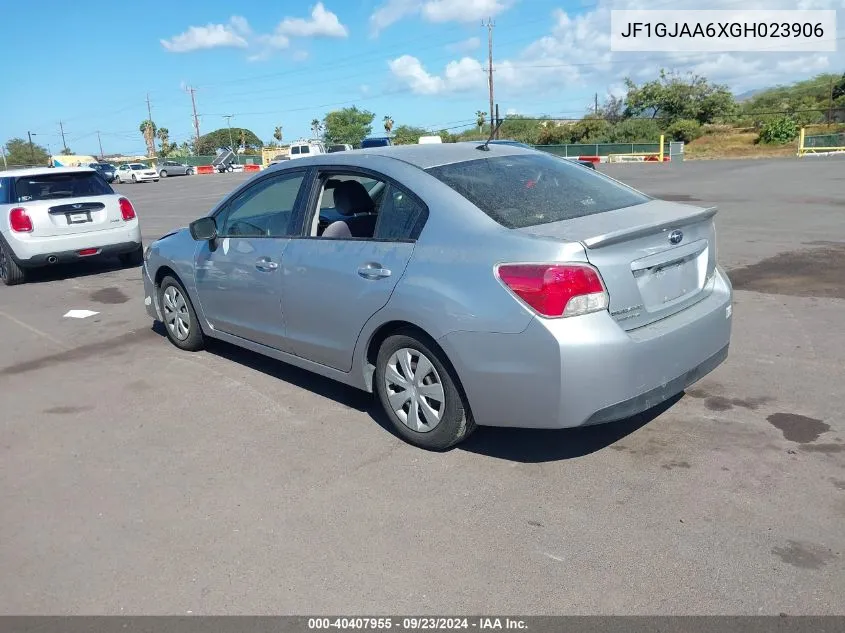 2016 Subaru Impreza 2.0I VIN: JF1GJAA6XGH023906 Lot: 40407955