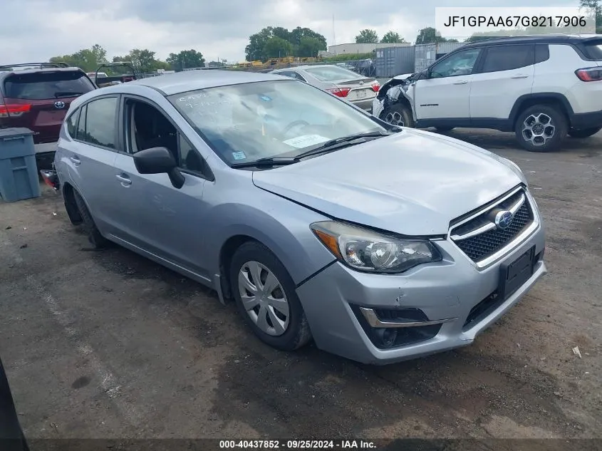 2016 Subaru Impreza 2.0I VIN: JF1GPAA67G8217906 Lot: 40437852