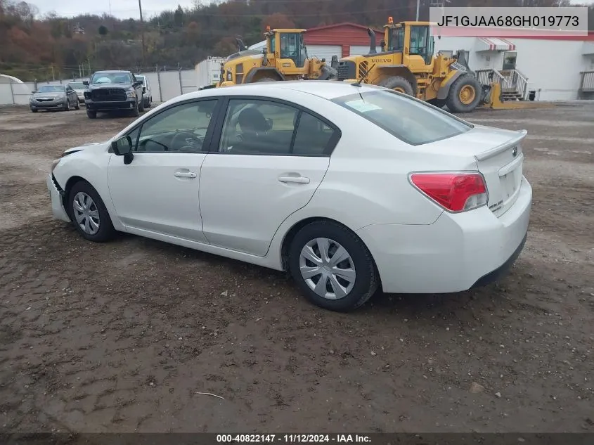 2016 Subaru Impreza 2.0I VIN: JF1GJAA68GH019773 Lot: 40822147