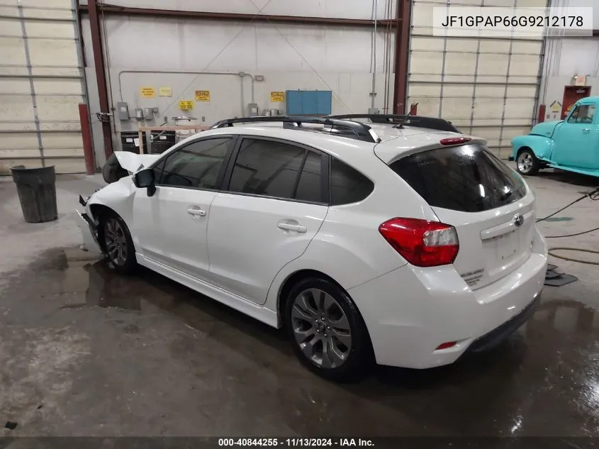 2016 Subaru Impreza 2.0I Sport Premium VIN: JF1GPAP66G9212178 Lot: 40844255