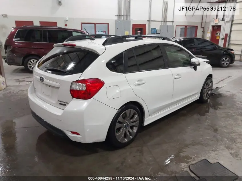 2016 Subaru Impreza 2.0I Sport Premium VIN: JF1GPAP66G9212178 Lot: 40844255