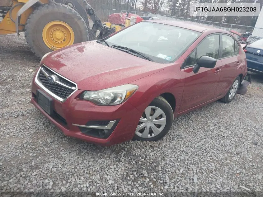 2016 Subaru Impreza VIN: JF1GJAA68GH023208 Lot: 40858827