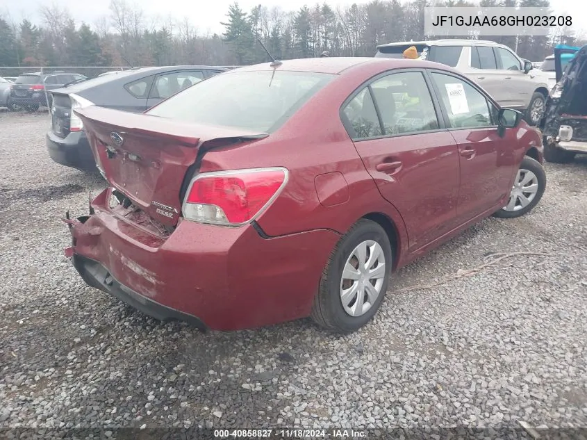 2016 Subaru Impreza VIN: JF1GJAA68GH023208 Lot: 40858827