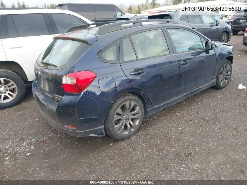 2016 Subaru Impreza 2.0I Sport Premium VIN: JF1GPAP65GH295690 Lot: 40882458