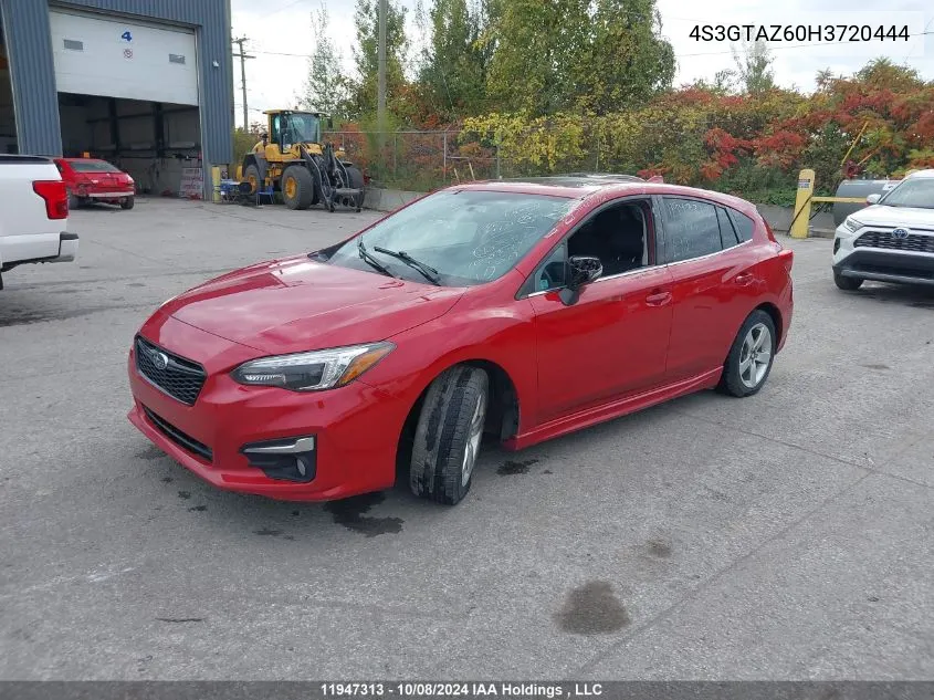 2017 Subaru Impreza VIN: 4S3GTAZ60H3720444 Lot: 11947313