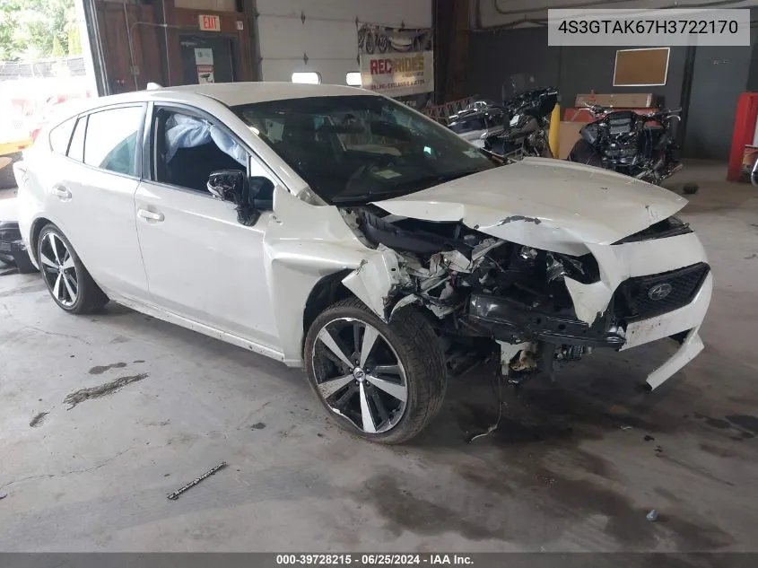 4S3GTAK67H3722170 2017 Subaru Impreza 2.0I Sport