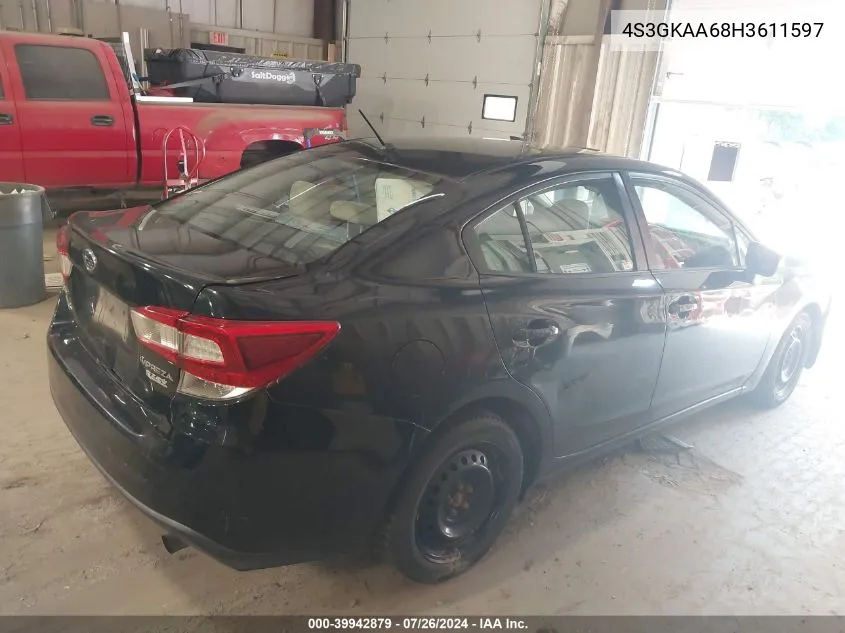 4S3GKAA68H3611597 2017 Subaru Impreza 2.0I