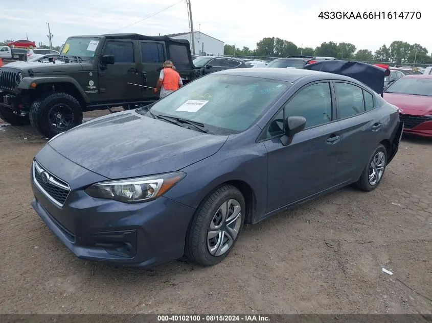 4S3GKAA66H1614770 2017 Subaru Impreza 2.0I