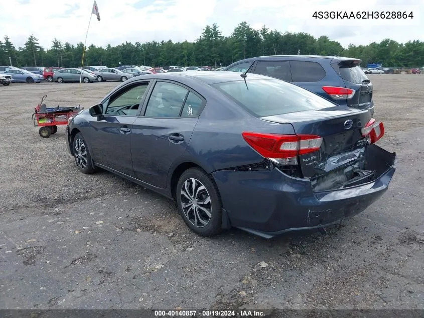 2017 Subaru Impreza 2.0I VIN: 4S3GKAA62H3628864 Lot: 40140857