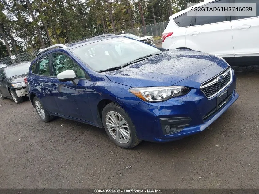 2017 Subaru Impreza 2.0I Premium VIN: 4S3GTAD61H3746039 Lot: 40552432