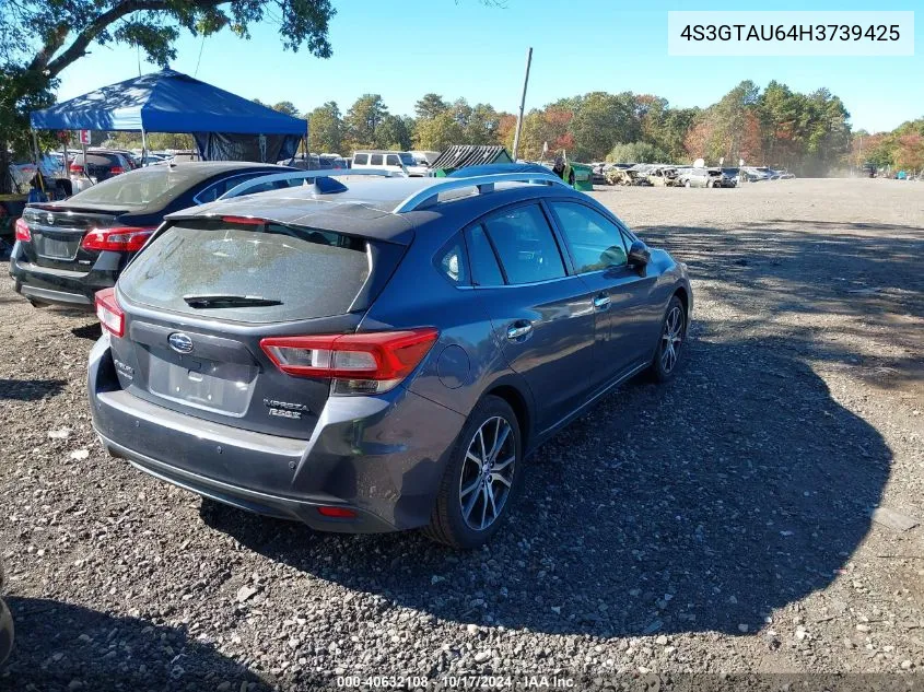 2017 Subaru Impreza 2.0I Limited VIN: 4S3GTAU64H3739425 Lot: 40632108