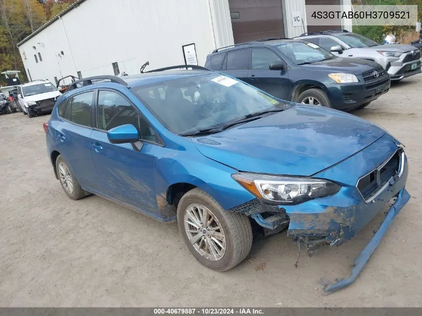 2017 Subaru Impreza 2.0I Premium VIN: 4S3GTAB60H3709521 Lot: 40679887