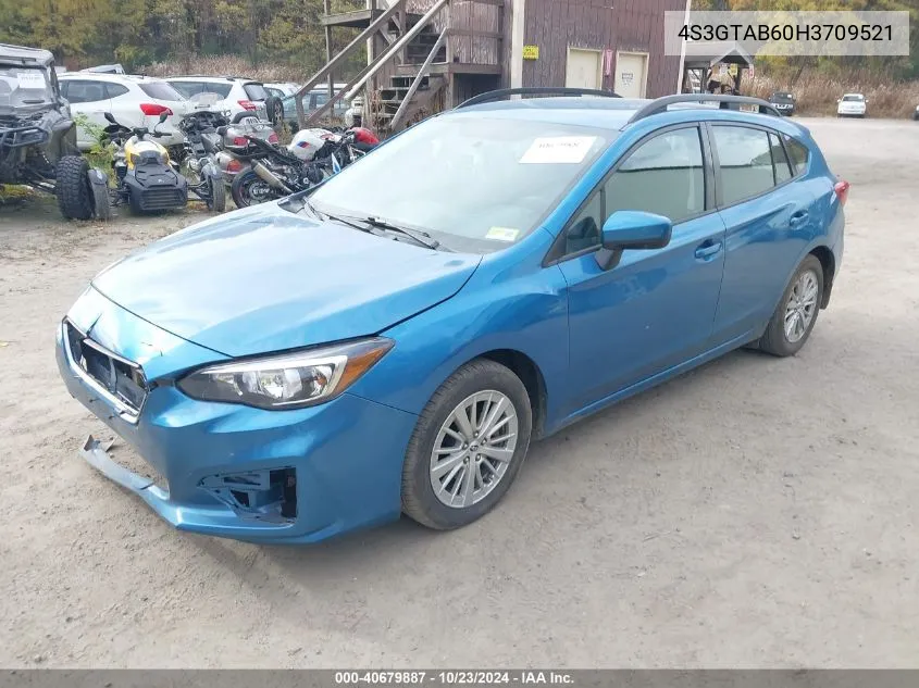 2017 Subaru Impreza 2.0I Premium VIN: 4S3GTAB60H3709521 Lot: 40679887