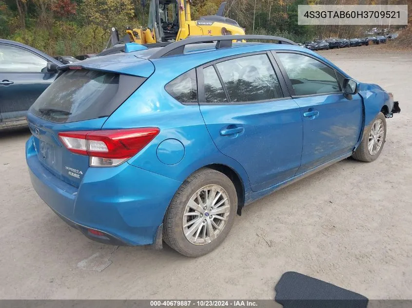 2017 Subaru Impreza 2.0I Premium VIN: 4S3GTAB60H3709521 Lot: 40679887