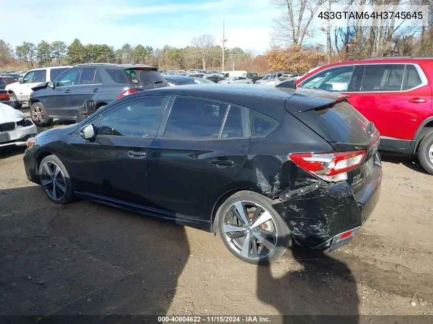 2017 Subaru Impreza 2.0I Sport VIN: 4S3GTAM64H3745645 Lot: 40804622