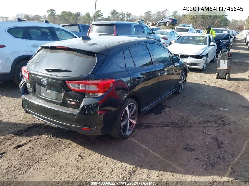 2017 Subaru Impreza 2.0I Sport VIN: 4S3GTAM64H3745645 Lot: 40804622