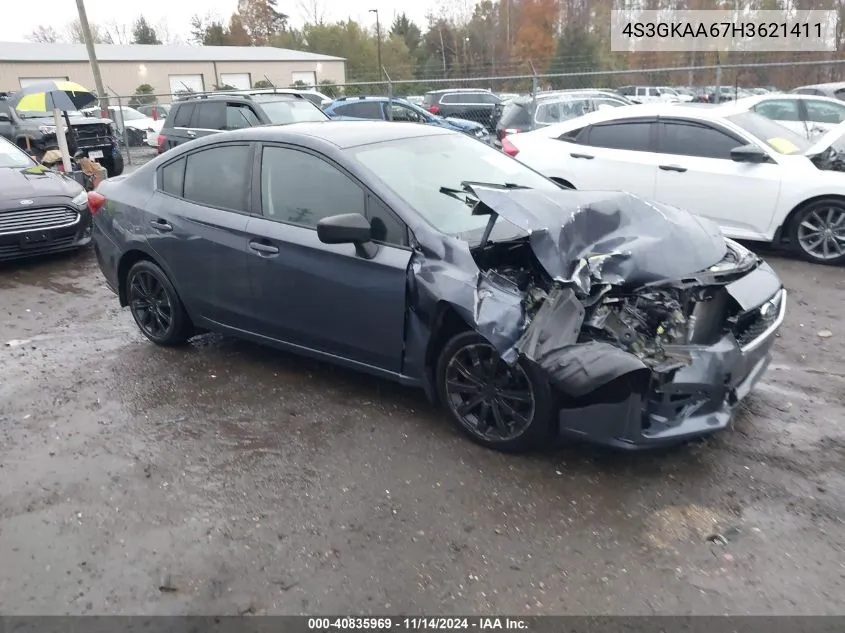 2017 Subaru Impreza 2.0I VIN: 4S3GKAA67H3621411 Lot: 40835969