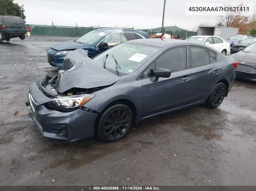 2017 Subaru Impreza 2.0I VIN: 4S3GKAA67H3621411 Lot: 40835969