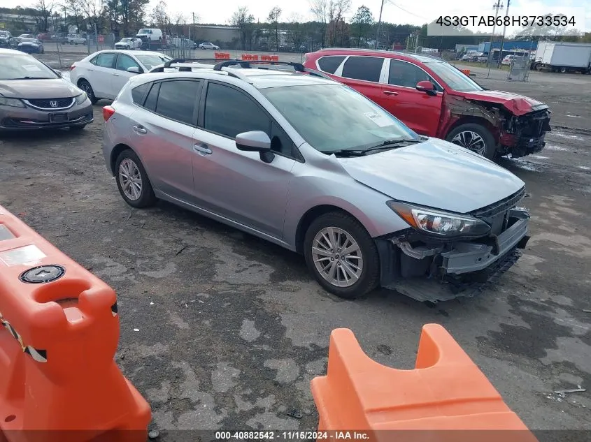 2017 Subaru Impreza 2.0I Premium VIN: 4S3GTAB68H3733534 Lot: 40882542