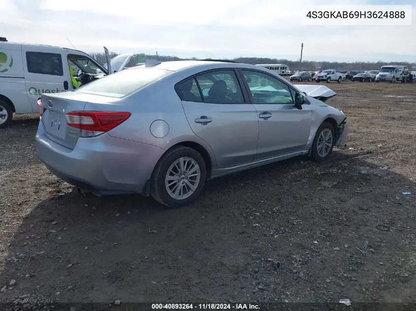 2017 Subaru Impreza 2.0I Premium VIN: 4S3GKAB69H3624888 Lot: 40893264