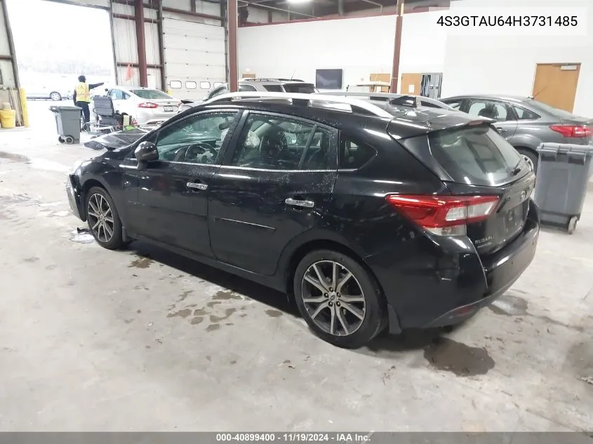 2017 Subaru Impreza 2.0I Limited VIN: 4S3GTAU64H3731485 Lot: 40899400