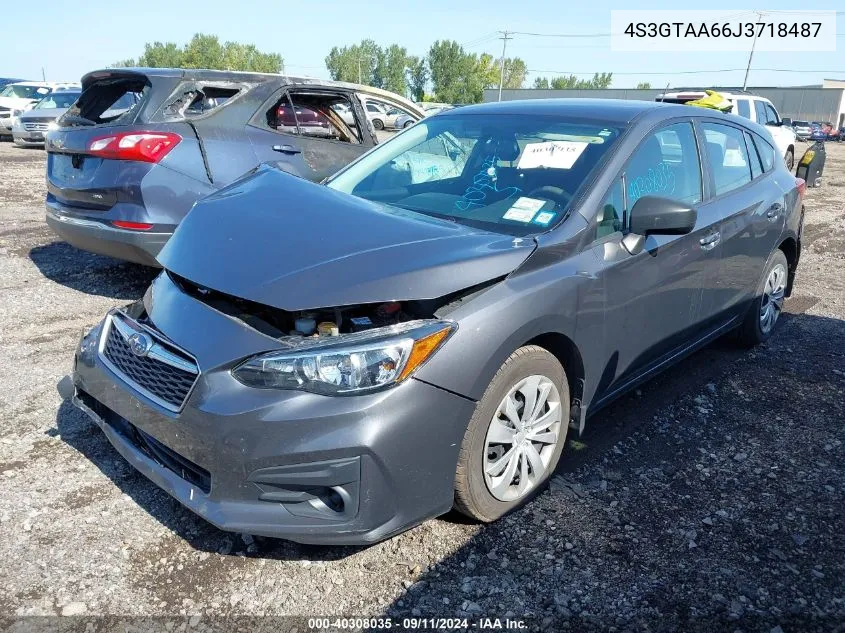 2018 Subaru Impreza 2.0I VIN: 4S3GTAA66J3718487 Lot: 40308035