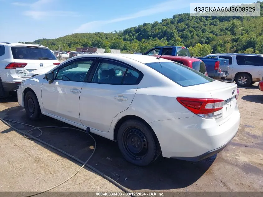 2018 Subaru Impreza 2.0I VIN: 4S3GKAA66J3608929 Lot: 40333403