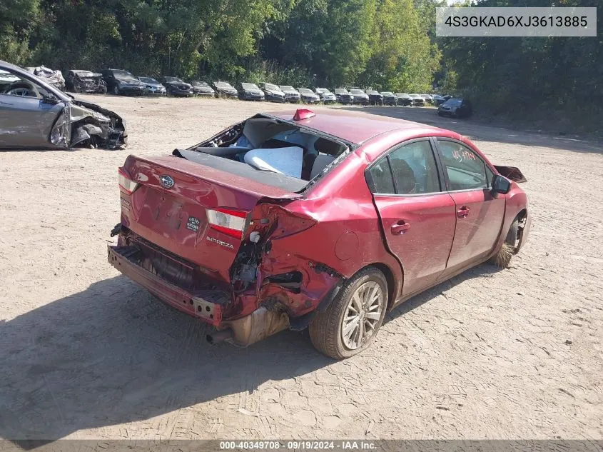 2018 Subaru Impreza 2.0I Premium VIN: 4S3GKAD6XJ3613885 Lot: 40349708