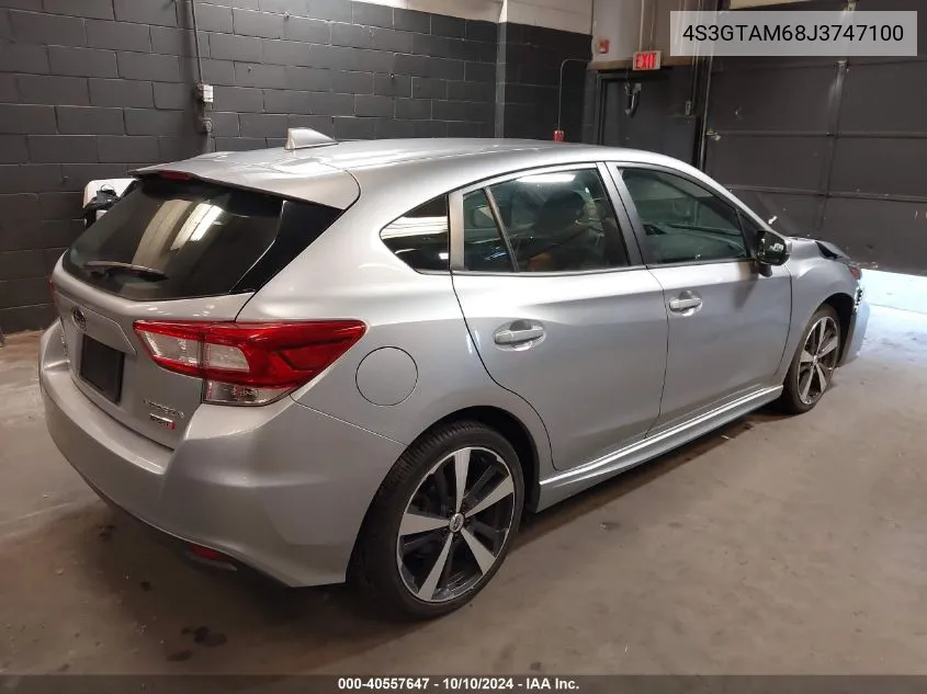 2018 Subaru Impreza Sport VIN: 4S3GTAM68J3747100 Lot: 40557647