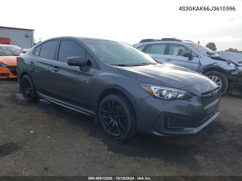 2018 Subaru Impreza 2.0I Sport VIN: 4S3GKAK66J3610596 Lot: 40613205