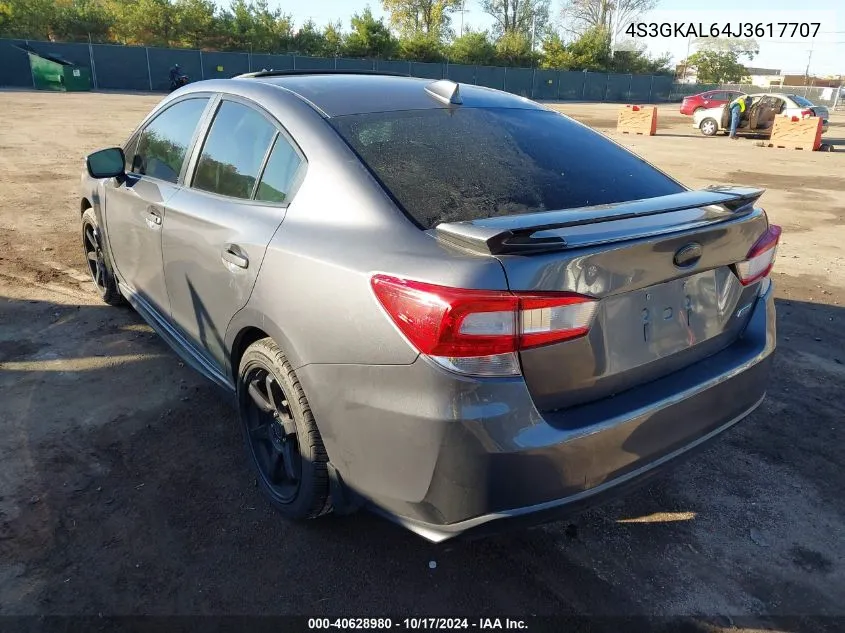 2018 Subaru Impreza Sport VIN: 4S3GKAL64J3617707 Lot: 40628980