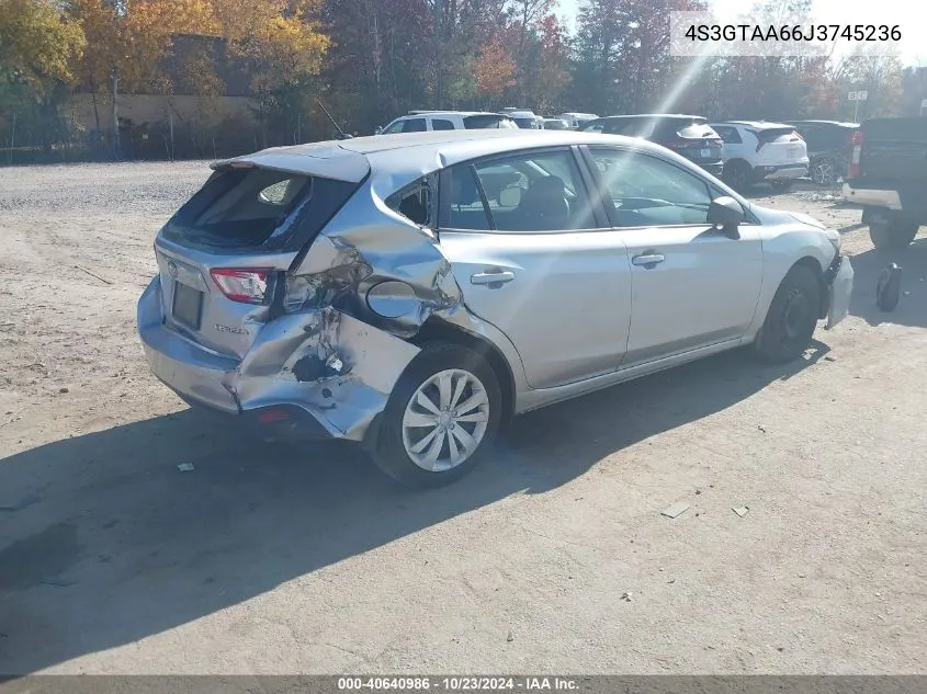 2018 Subaru Impreza 2.0I VIN: 4S3GTAA66J3745236 Lot: 40640986