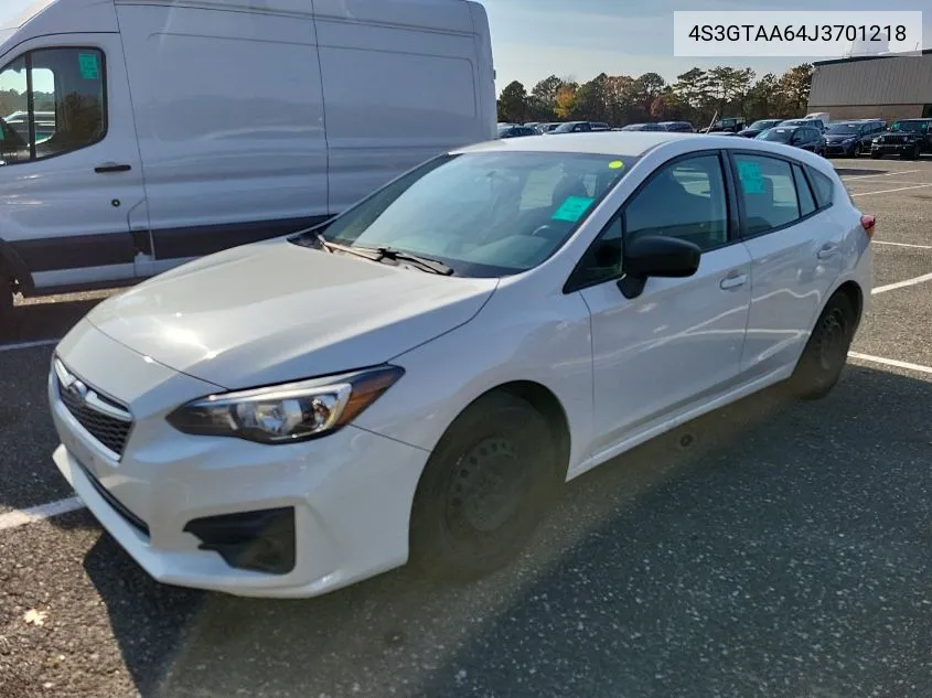 2018 Subaru Impreza 2.0I VIN: 4S3GTAA64J3701218 Lot: 40749474