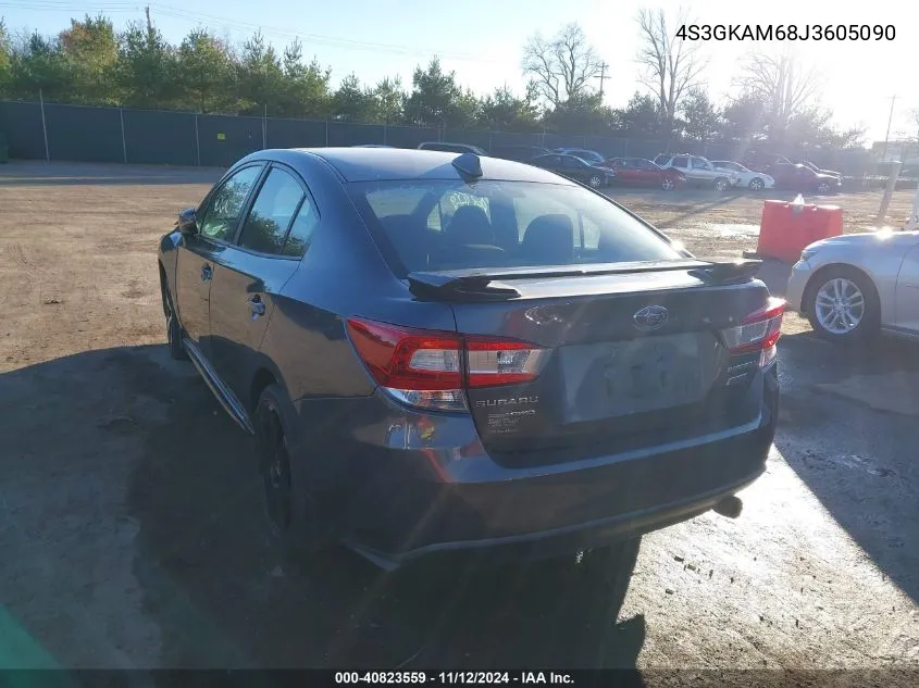 2018 Subaru Impreza 2.0I Sport VIN: 4S3GKAM68J3605090 Lot: 40823559