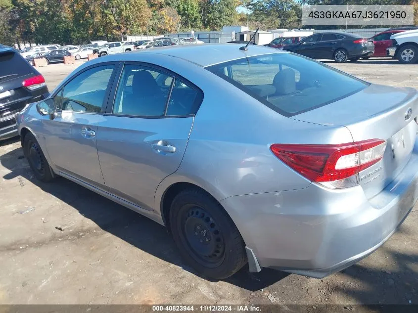 2018 Subaru Impreza 2.0I VIN: 4S3GKAA67J3621950 Lot: 40823944