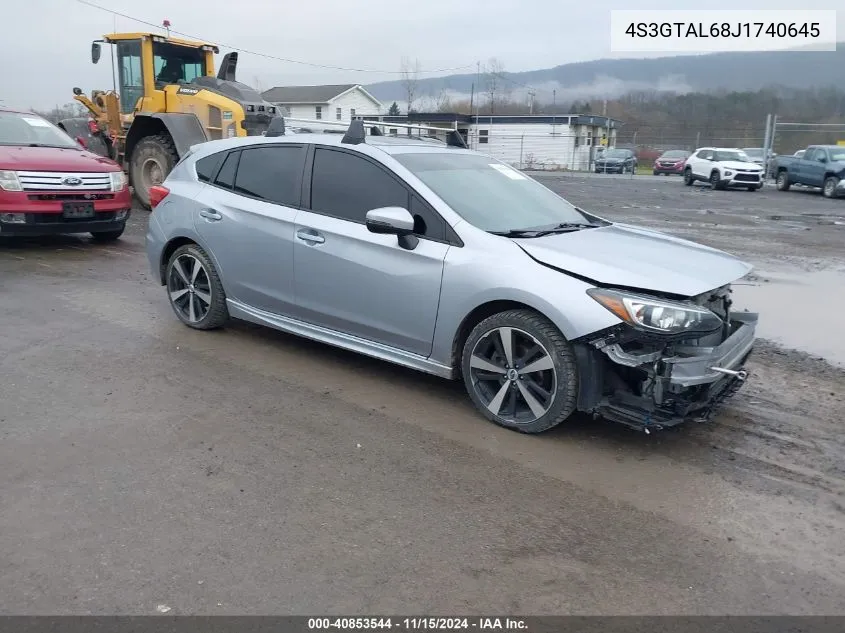 2018 Subaru Impreza 2.0I Sport VIN: 4S3GTAL68J1740645 Lot: 40853544