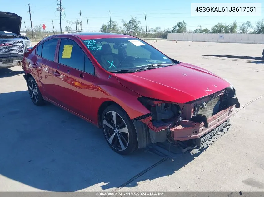 2018 Subaru Impreza 2.0I Sport VIN: 4S3GKAL61J3617051 Lot: 40880174