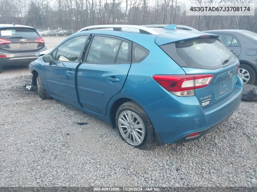 2018 Subaru Impreza 2.0I Premium VIN: 4S3GTAD67J3708174 Lot: 40912096