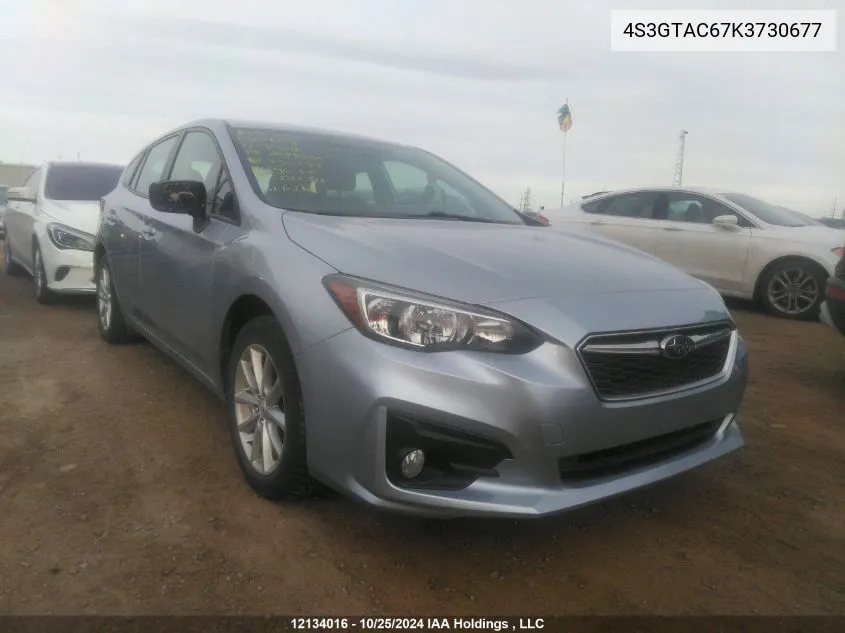 2019 Subaru Impreza VIN: 4S3GTAC67K3730677 Lot: 12134016