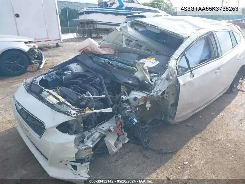 4S3GTAA65K3738263 2019 Subaru Impreza 2.0I