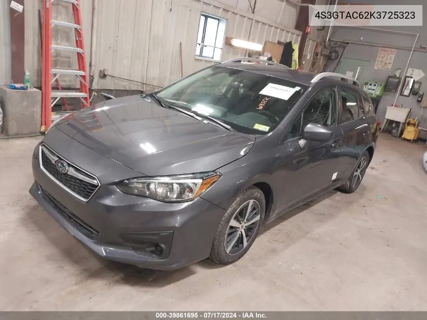 2019 Subaru Impreza 2.0I Premium VIN: 4S3GTAC62K3725323 Lot: 39861695