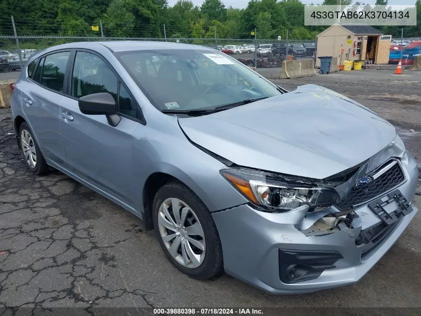 2019 Subaru Impreza 2.0I VIN: 4S3GTAB62K3704134 Lot: 39880398