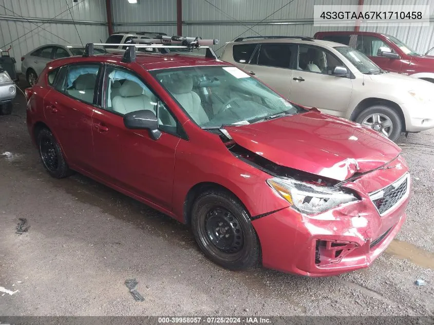 4S3GTAA67K1710458 2019 Subaru Impreza 2.0I