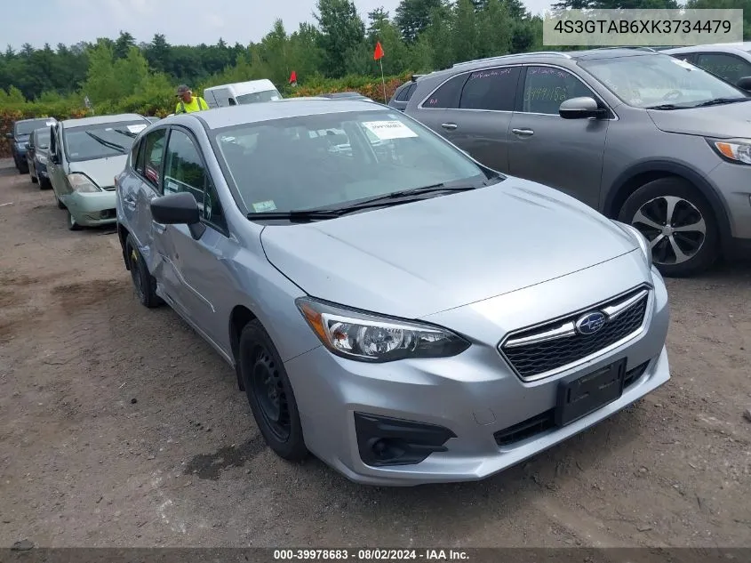 2019 Subaru Impreza 2.0I VIN: 4S3GTAB6XK3734479 Lot: 39978683