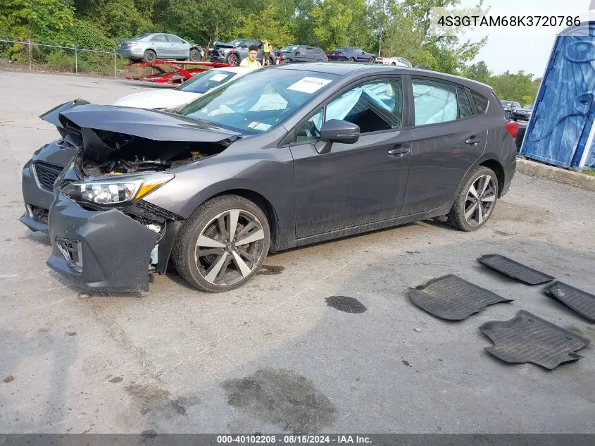 2019 Subaru Impreza 2.0I Sport VIN: 4S3GTAM68K3720786 Lot: 40102208